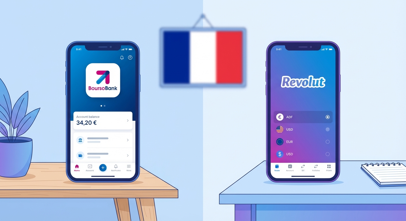 BoursoBank vs Revolut : comparatif complet 2026