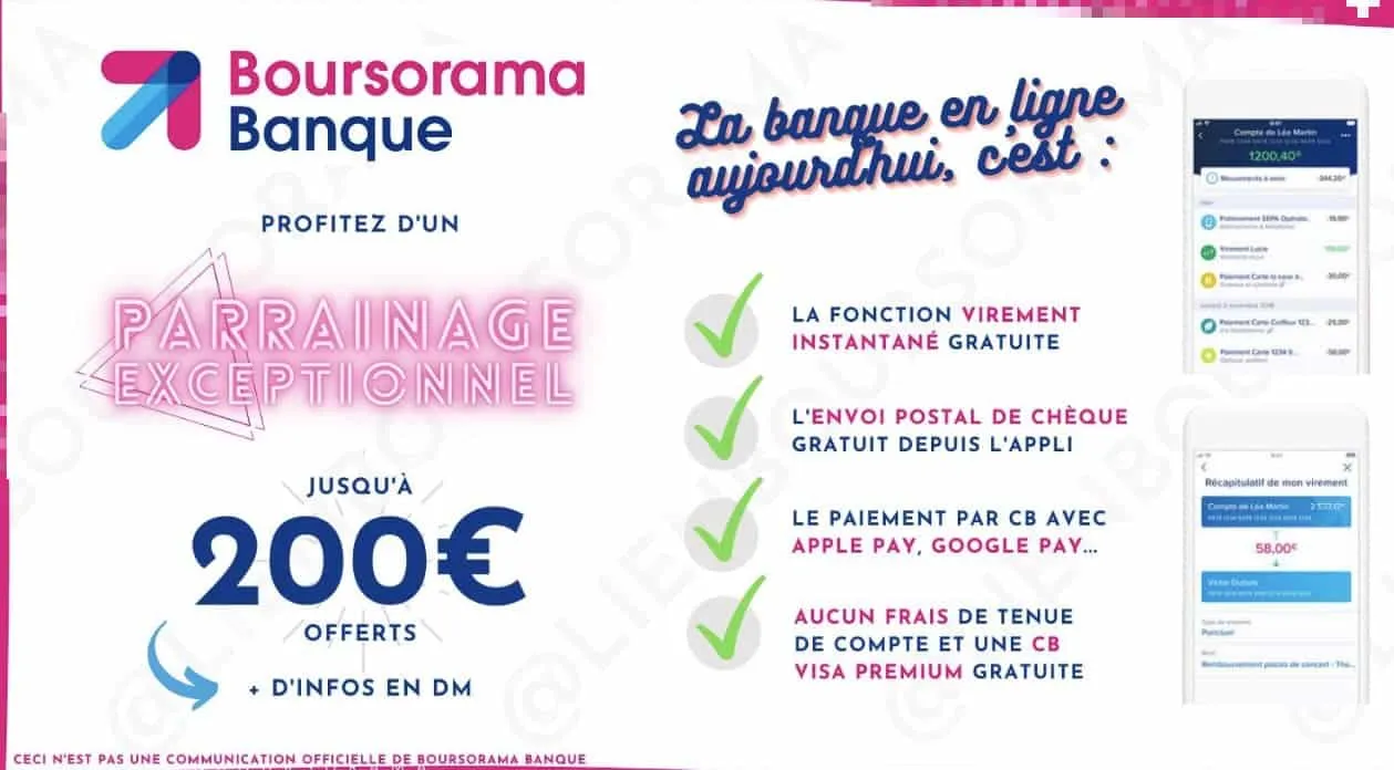 BoursoBank Parrainage 200 euros offerts : STFR6679 ! (2026)