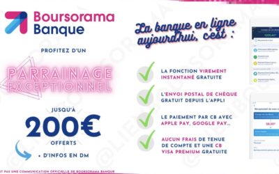 Boursorama Parrainage 200 euros offerts !